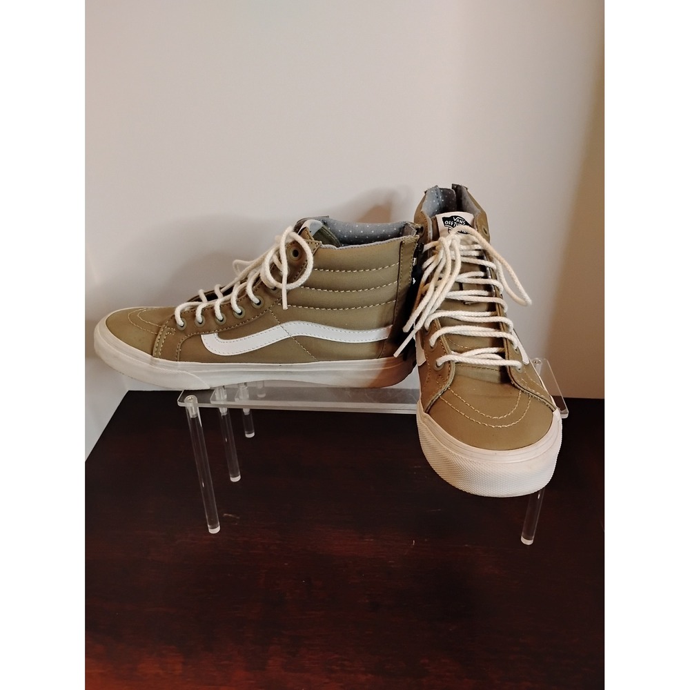 Vans Sk8-Hi Slim Zip Olive Khaki Green High Top Skate Shoes Mens 7